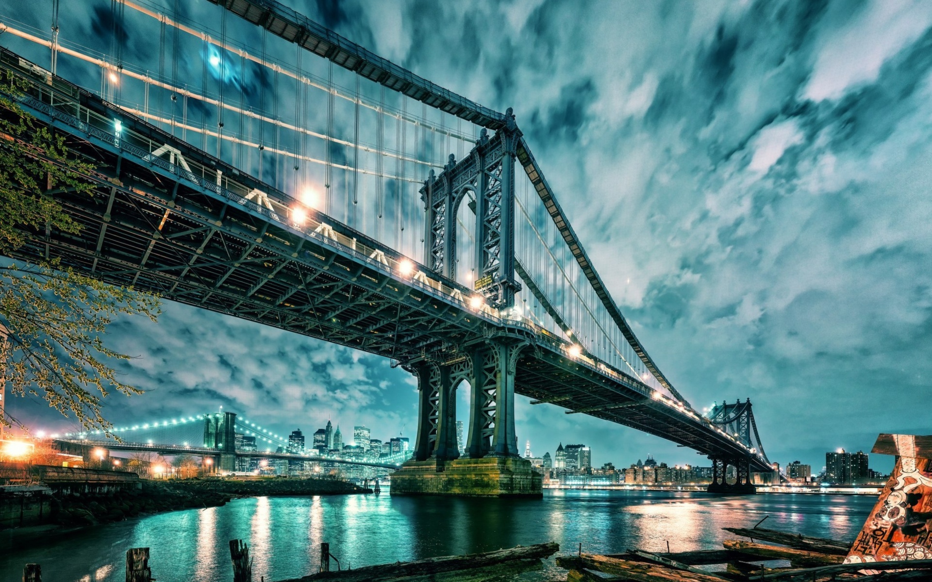 Das Manhattan Bridge HD Wallpaper 1920x1200