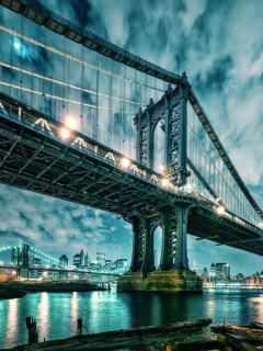 Das Manhattan Bridge HD Wallpaper 240x320