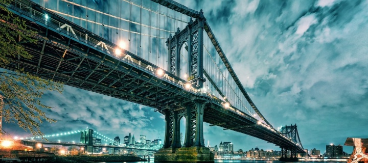 Das Manhattan Bridge HD Wallpaper 720x320