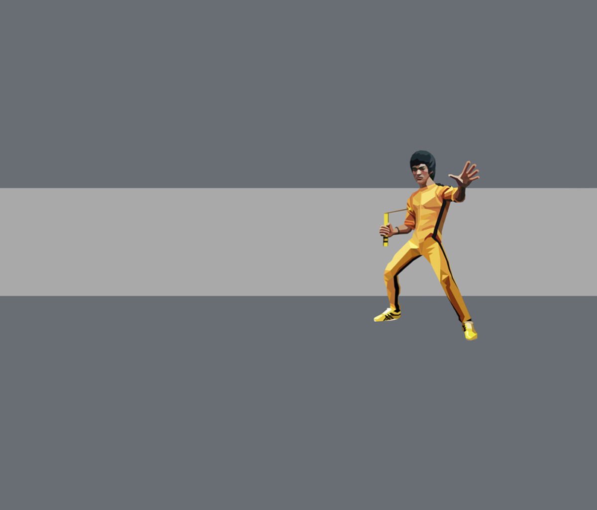 Обои Bruce Lee Kung Fu 1200x1024