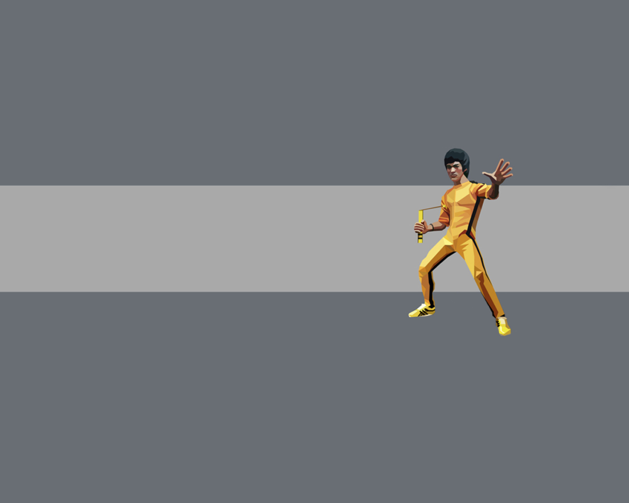 Обои Bruce Lee Kung Fu 1280x1024