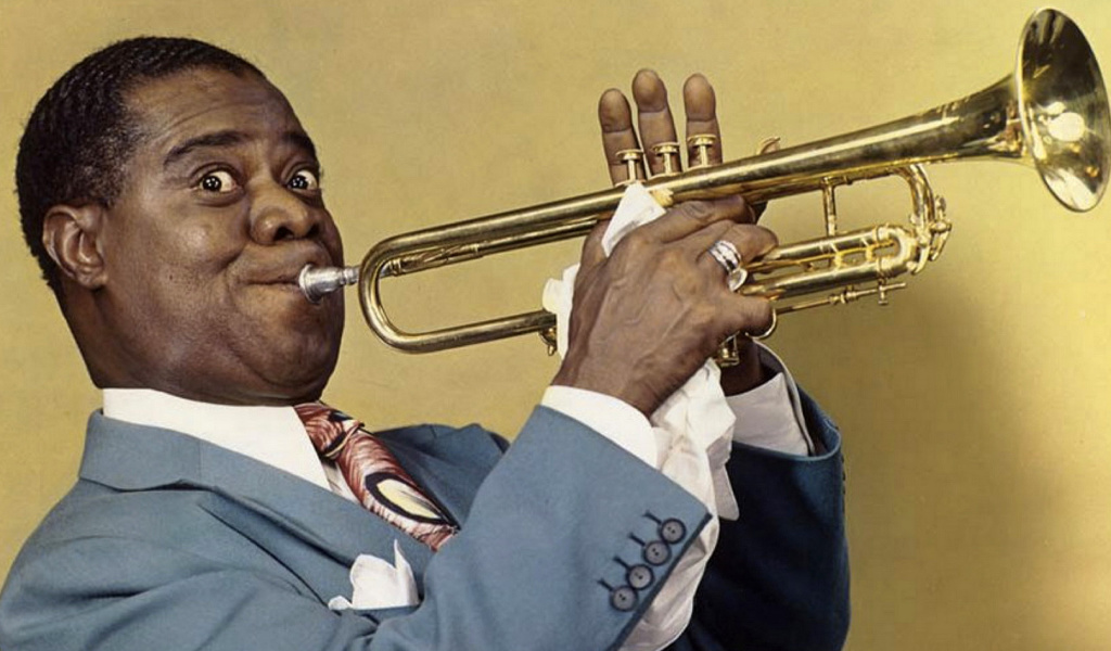 Обои Louis Armstrong, Jazz History 1024x600