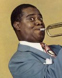Fondo de pantalla Louis Armstrong, Jazz History 128x160