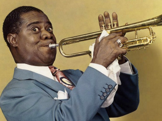 Fondo de pantalla Louis Armstrong, Jazz History 320x240