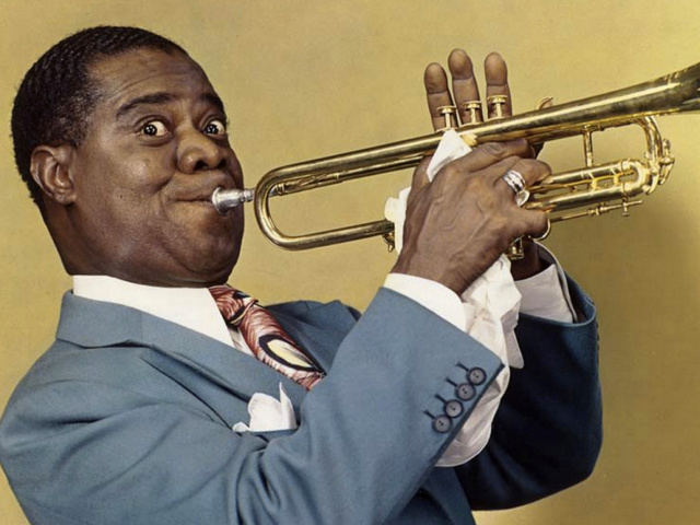 Louis Armstrong, Jazz History wallpaper 640x480