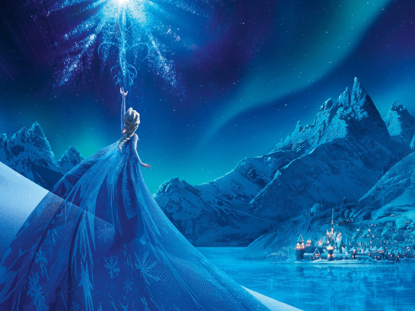 Обои Frozen Elsa Snow Queen Palace 1400x1050