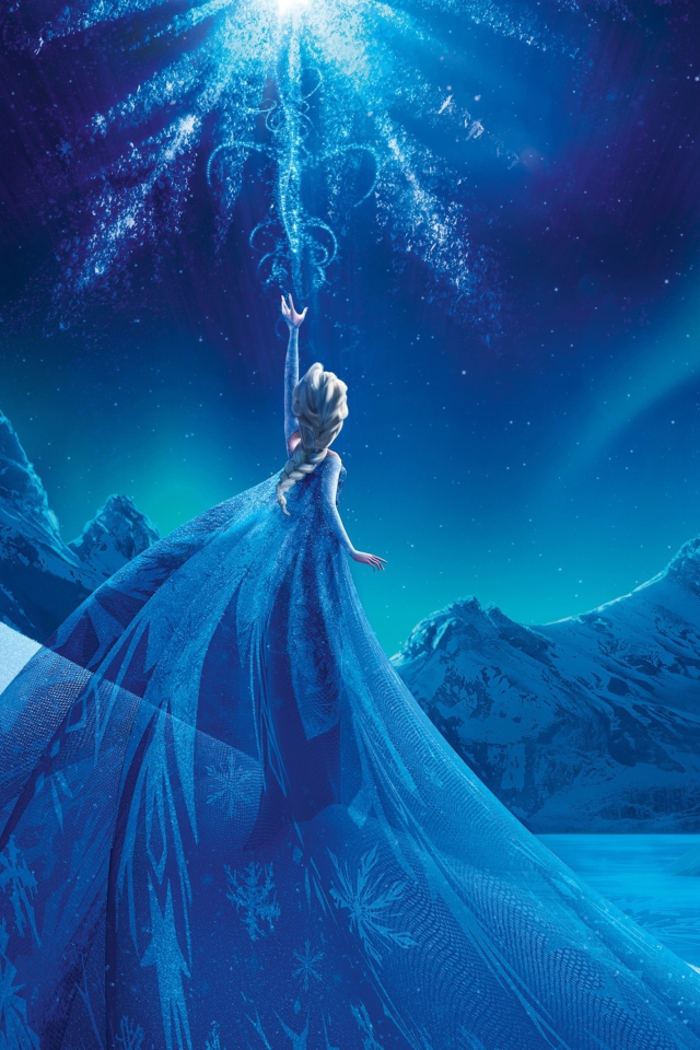 Das Frozen Elsa Snow Queen Palace Wallpaper 640x960