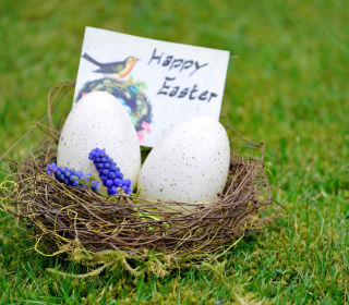 Happy Easter Nest - Obrázkek zdarma pro 128x128