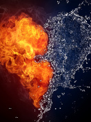 Sfondi Water and Fire Heart 132x176