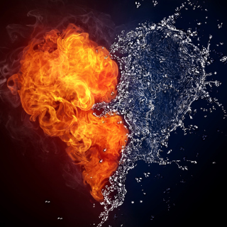 Water and Fire Heart - Fondos de pantalla gratis para iPad Air