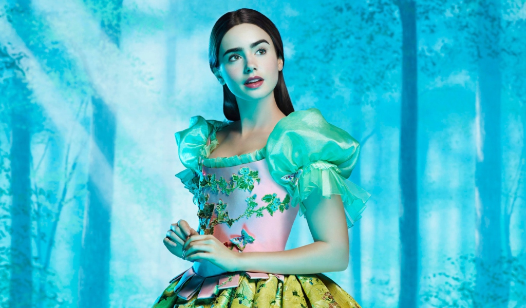 Das Lily Collins As Snow White Wallpaper 1024x600