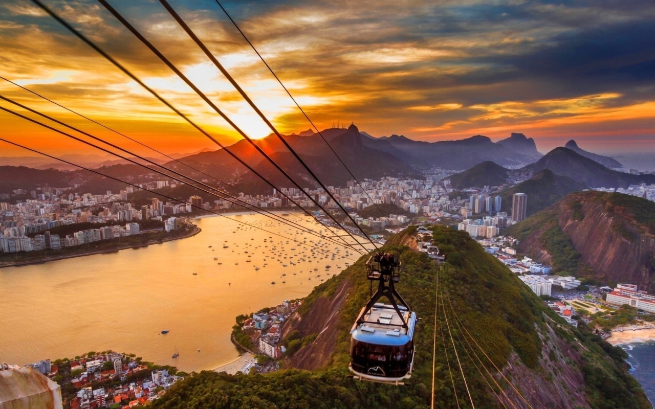Screenshot №1 pro téma Copacabana Sugar Loaf Funicular, Rio de Janeiro 1280x800