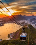 Copacabana Sugar Loaf Funicular, Rio de Janeiro wallpaper 128x160