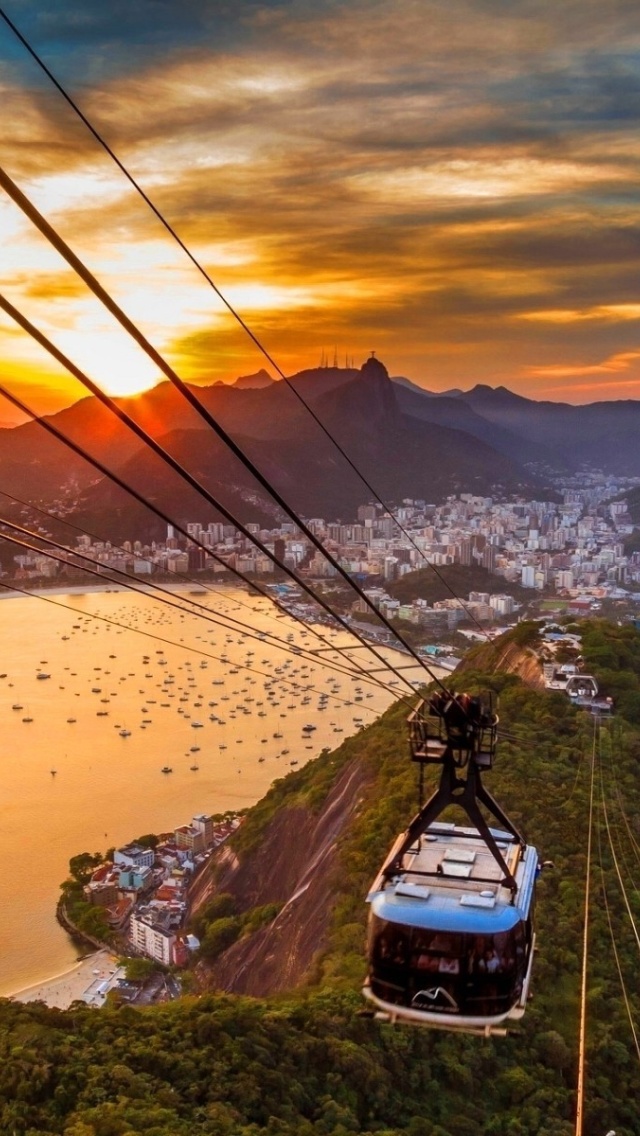 Screenshot №1 pro téma Copacabana Sugar Loaf Funicular, Rio de Janeiro 640x1136
