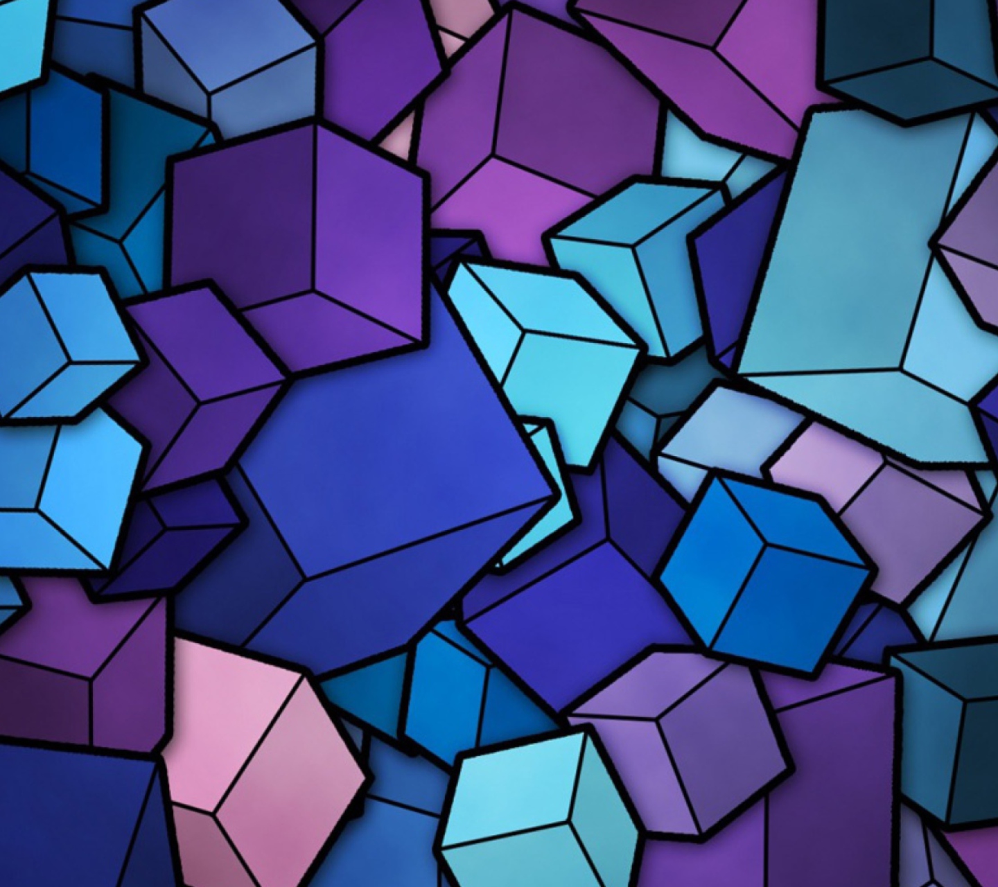 Das Colorful Cubes Wallpaper 1440x1280