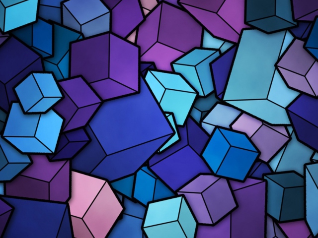 Fondo de pantalla Colorful Cubes 640x480