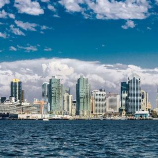 San Diego Skyline papel de parede para celular para iPad