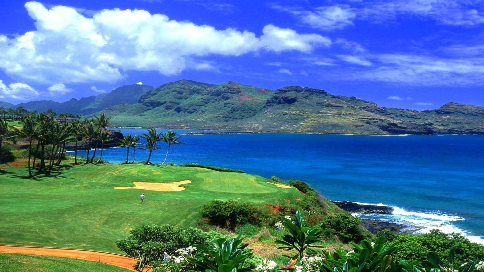 Fondo de pantalla Paradise Golf Field 1920x1080