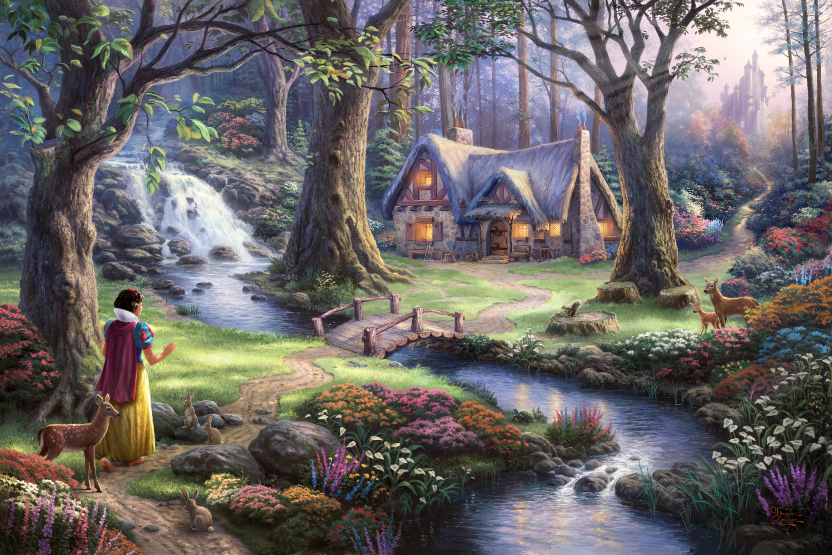 Screenshot №1 pro téma Thomas Kinkade, Snow White 2880x1920