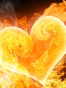 Screenshot №1 pro téma Love Is Fire 132x176
