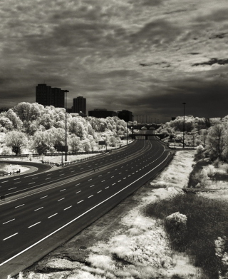Winter City Street - Obrázkek zdarma pro iPhone 4S