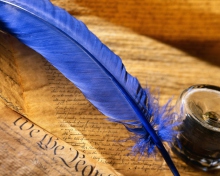 Sfondi Blue Writing Feather 220x176