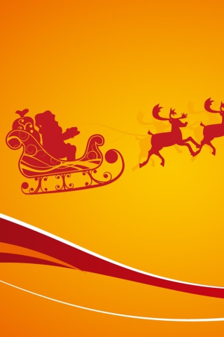 Das Santa Is Coming For Christmas Wallpaper 320x480