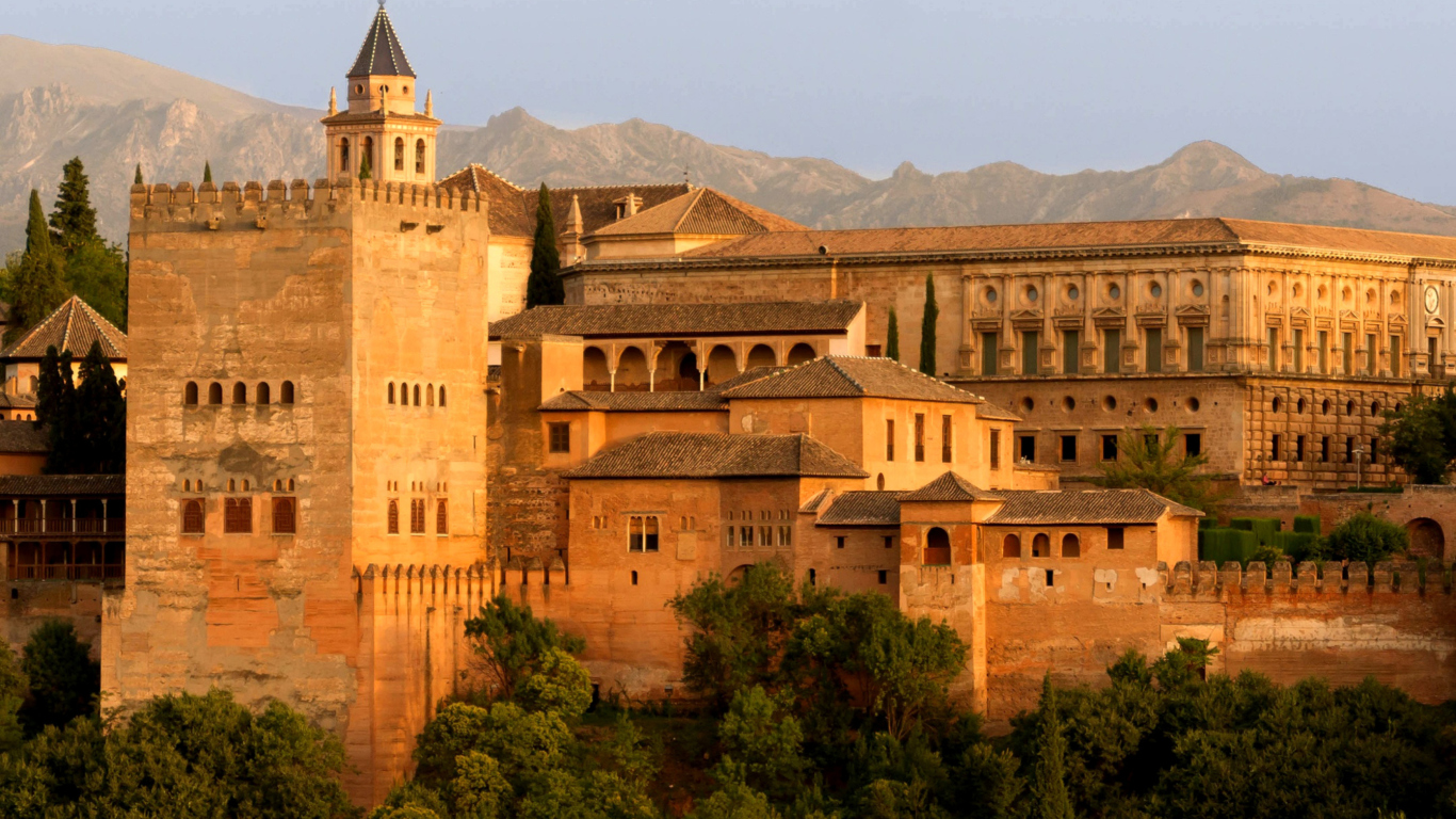 Screenshot №1 pro téma Alhambra of Granada 1366x768