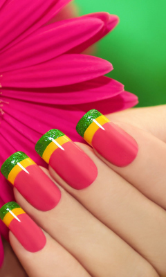 Fondo de pantalla Colorful Nails 240x400