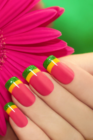 Fondo de pantalla Colorful Nails 320x480
