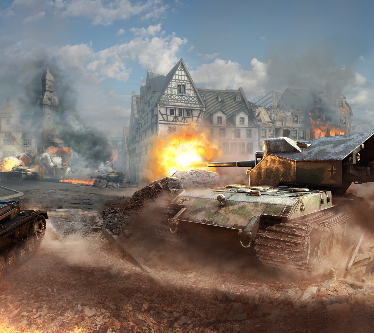 Fondo de pantalla World of tanks, Waffentrager auf E 100 1440x1280