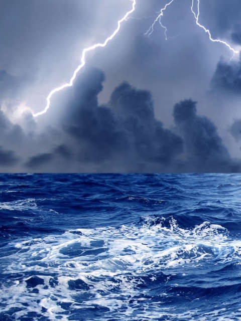 Screenshot №1 pro téma Storm And Blue Sea 480x640