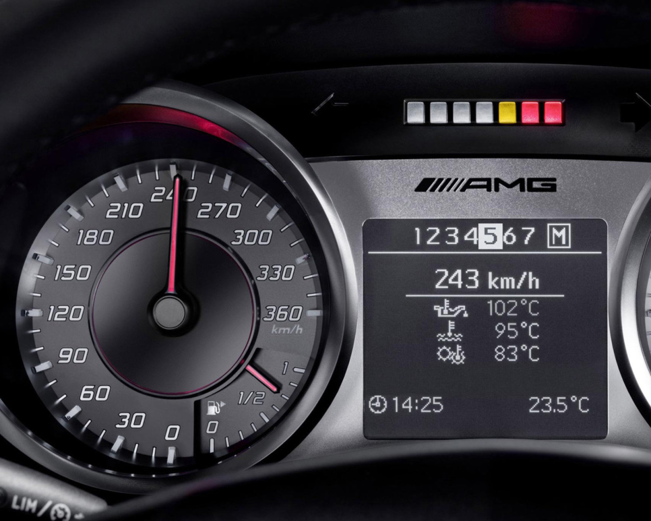 Das Mercedes AMG Speedometer Wallpaper 1280x1024