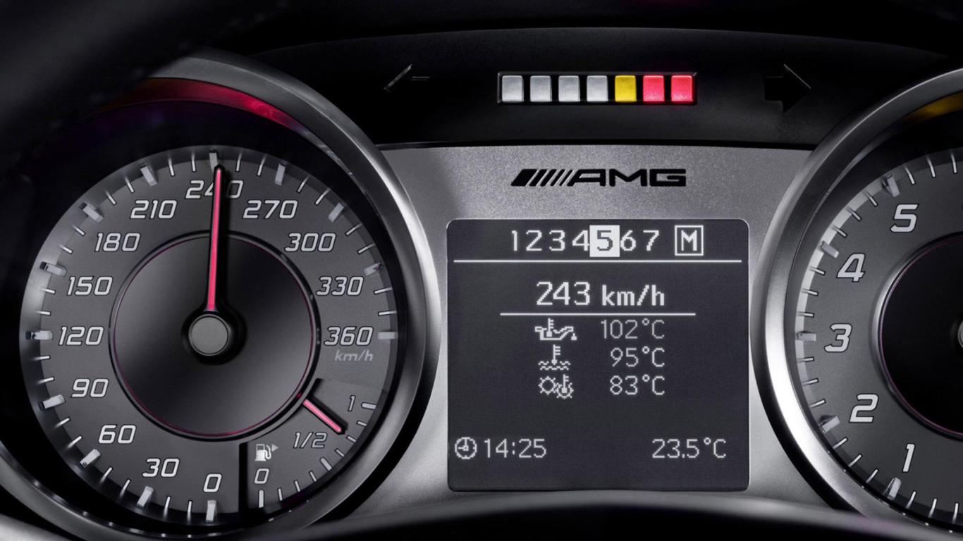 Mercedes AMG Speedometer wallpaper 1366x768