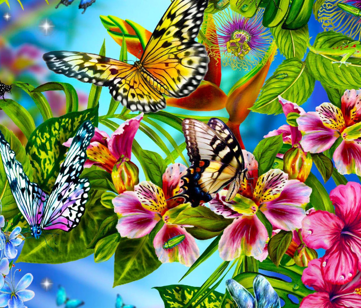 Screenshot №1 pro téma Discover Butterfly Meadow 1200x1024