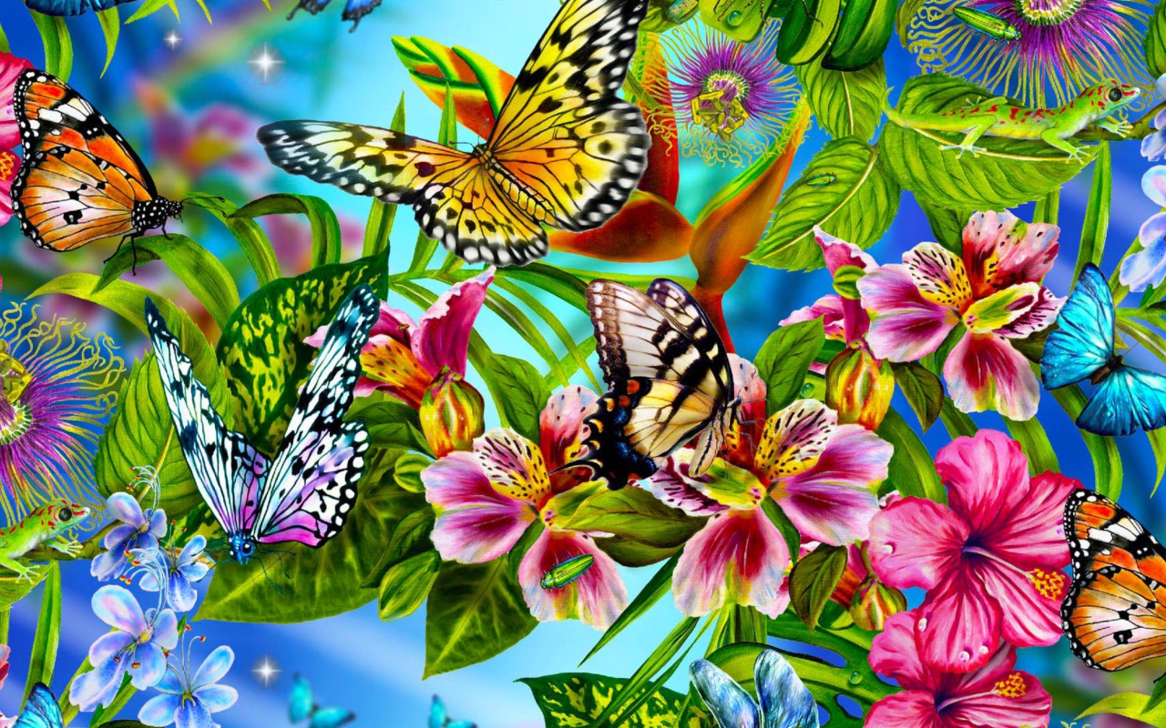 Обои Discover Butterfly Meadow 1280x800