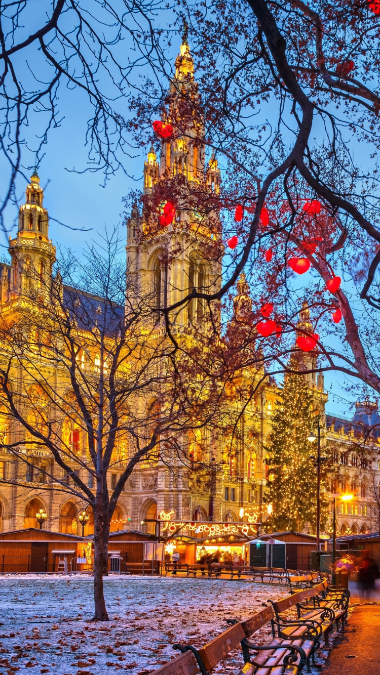 Das Vienna Town Hall Austria Wallpaper 750x1334