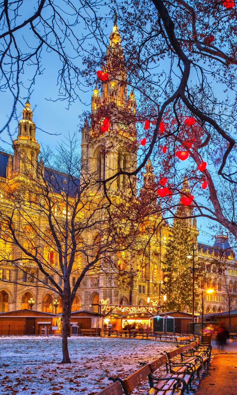 Das Vienna Town Hall Austria Wallpaper 768x1280