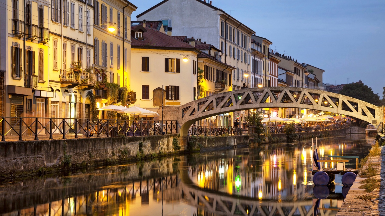 Screenshot №1 pro téma Milan Canal Navigli District 1600x900