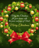 Обои Merry Christmas 25 December SMS Wish 128x160