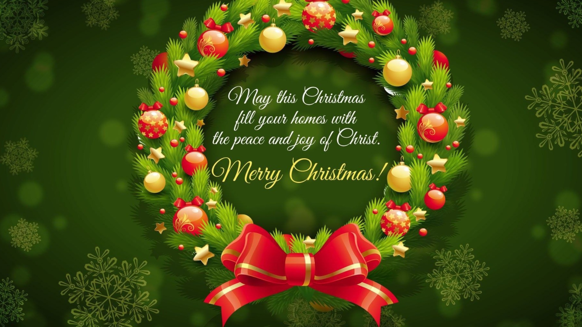 Sfondi Merry Christmas 25 December SMS Wish 1920x1080