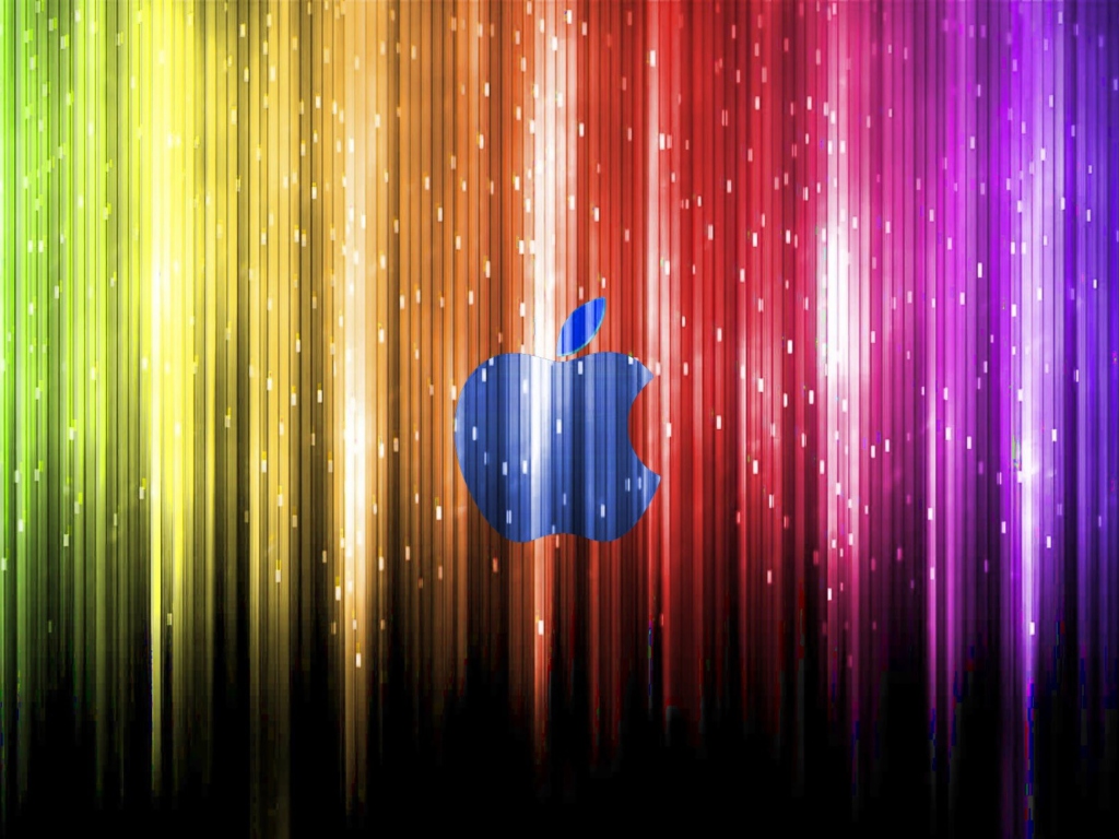 Screenshot №1 pro téma Sparkling Apple Logo 1024x768