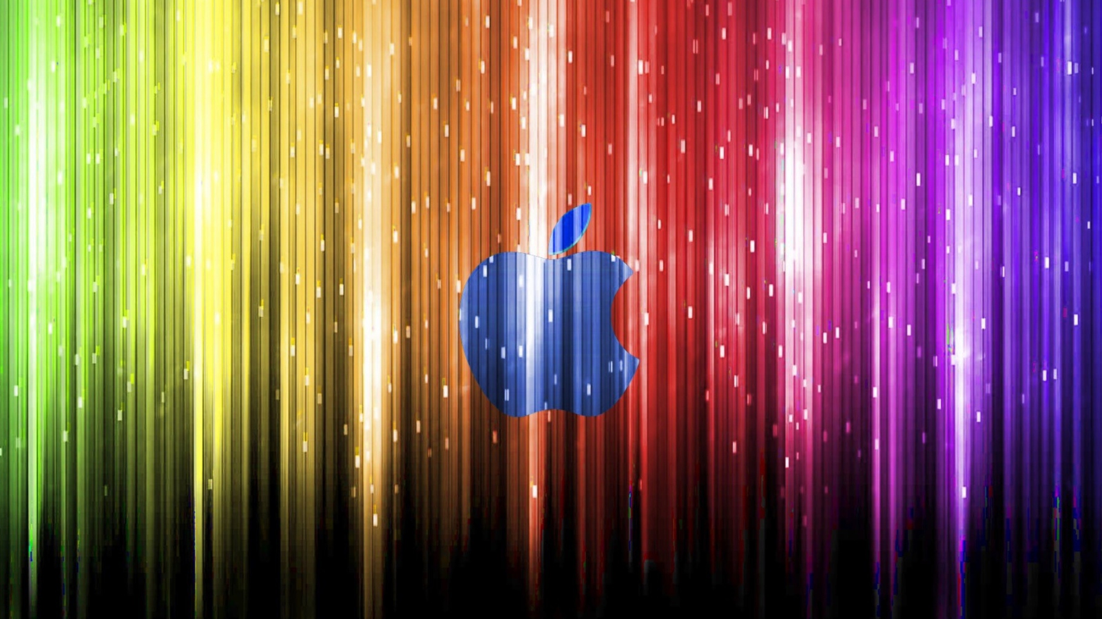 Fondo de pantalla Sparkling Apple Logo 1600x900