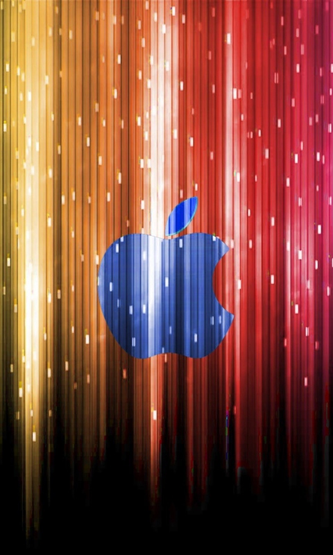Fondo de pantalla Sparkling Apple Logo 480x800