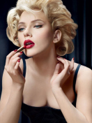 Обои Scarlett Johansson Red Lipstick 132x176