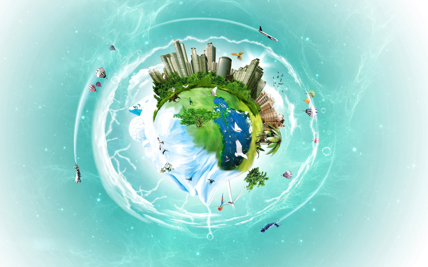 Planet Earth Fantasy wallpaper 1680x1050