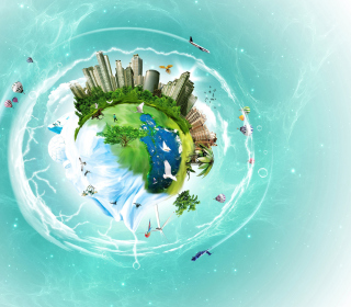 Kostenloses Planet Earth Fantasy Wallpaper für iPad 2