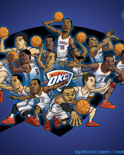 Oklahoma City Thunder Team wallpaper 176x220