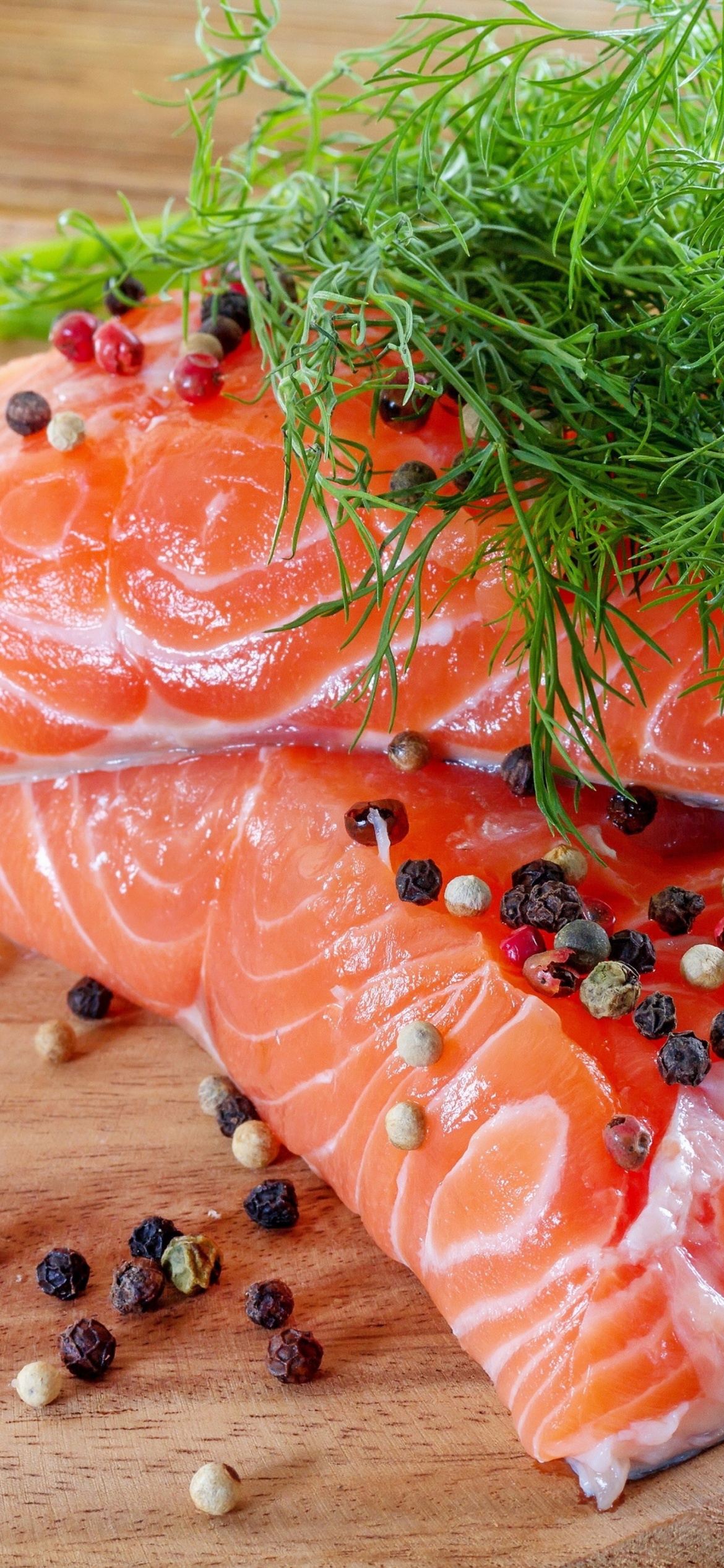 Salmon Dish wallpaper 1170x2532