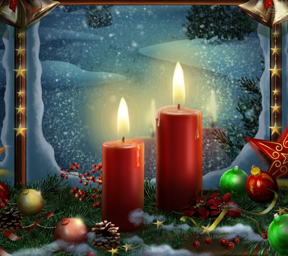 Lighted Candles wallpaper 960x854